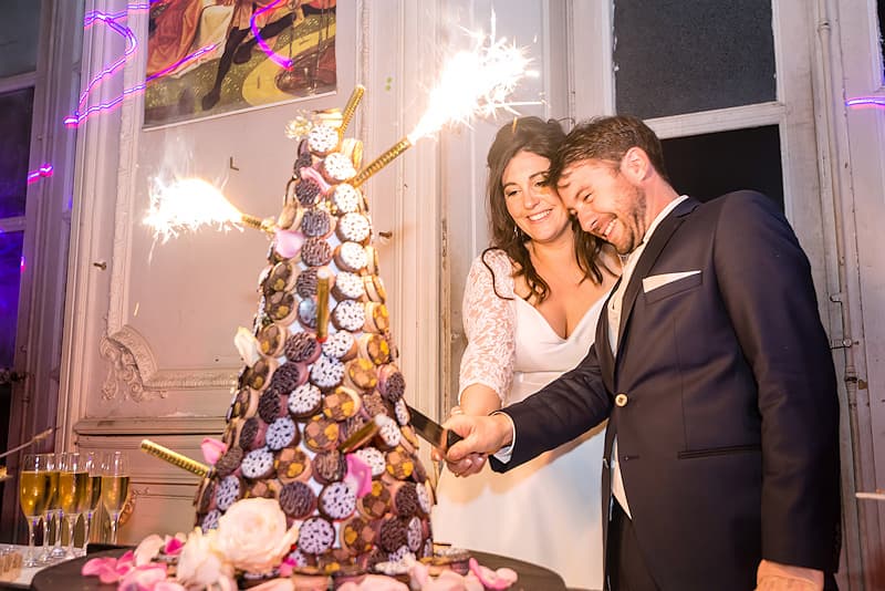 Stephanie Gilles Temoignage Mariage Chateau Chalabre Maries Gateau Piece Montee 1 800x534 Chateau Chalabre